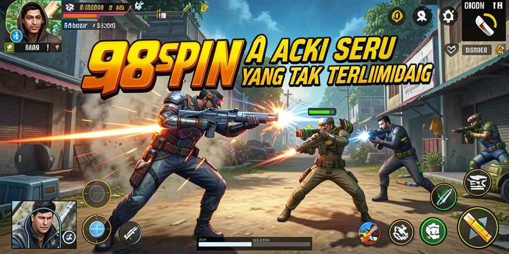 Screenshot dari gameplay aksi intens 98SPIN.