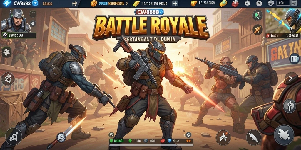 Tampilan gameplay seru CW8888 dalam Battle Royale.
