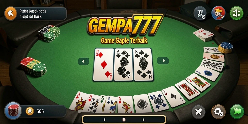 Gameplay seru dan interaktif GEMPA777 dalam permainan Gaple.
