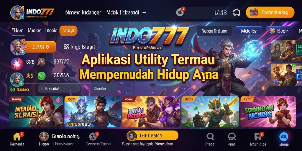 Tampilan intuitif dari aplikasi INDO777 yang memudahkan pengguna.