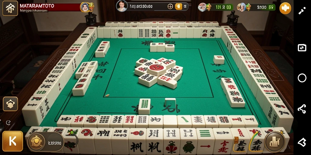 Tampilan gameplay seru MATARAMTOTO dengan ubin Mahjong yang berwarna-warni.