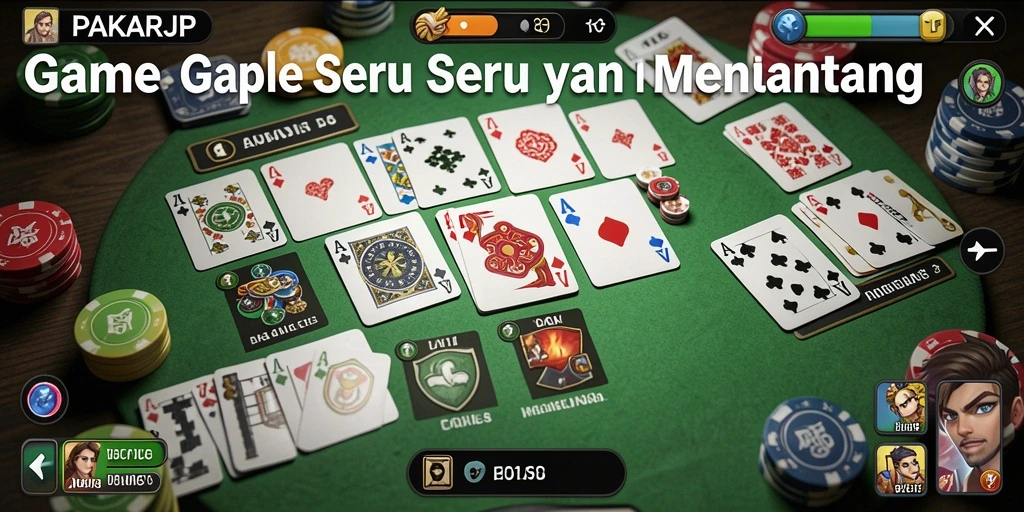 Screenshot gameplay PAKARJP yang menampilkan momen seru dalam permainan Gaple.