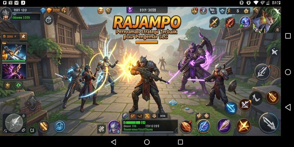 Tampilan aksi strategi yang mendebarkan dalam RAJAMPO.