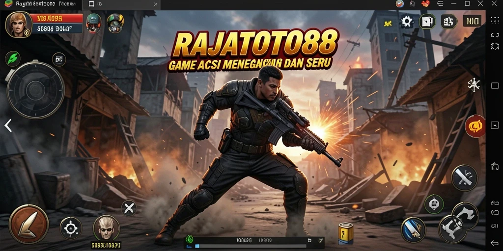 Tampilan gameplay RAJATOTO88 yang dinamis dan penuh aksi.