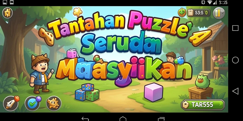 Screenshot game TAR555 menampilkan gameplay Puzzle yang menantang.