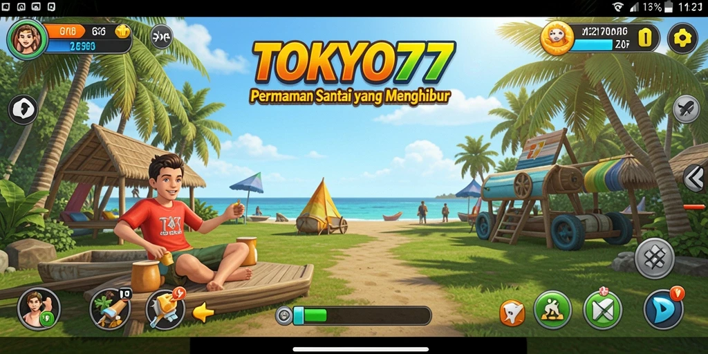 Tampilan menarik dari gameplay TOKYO77 yang menyenangkan.